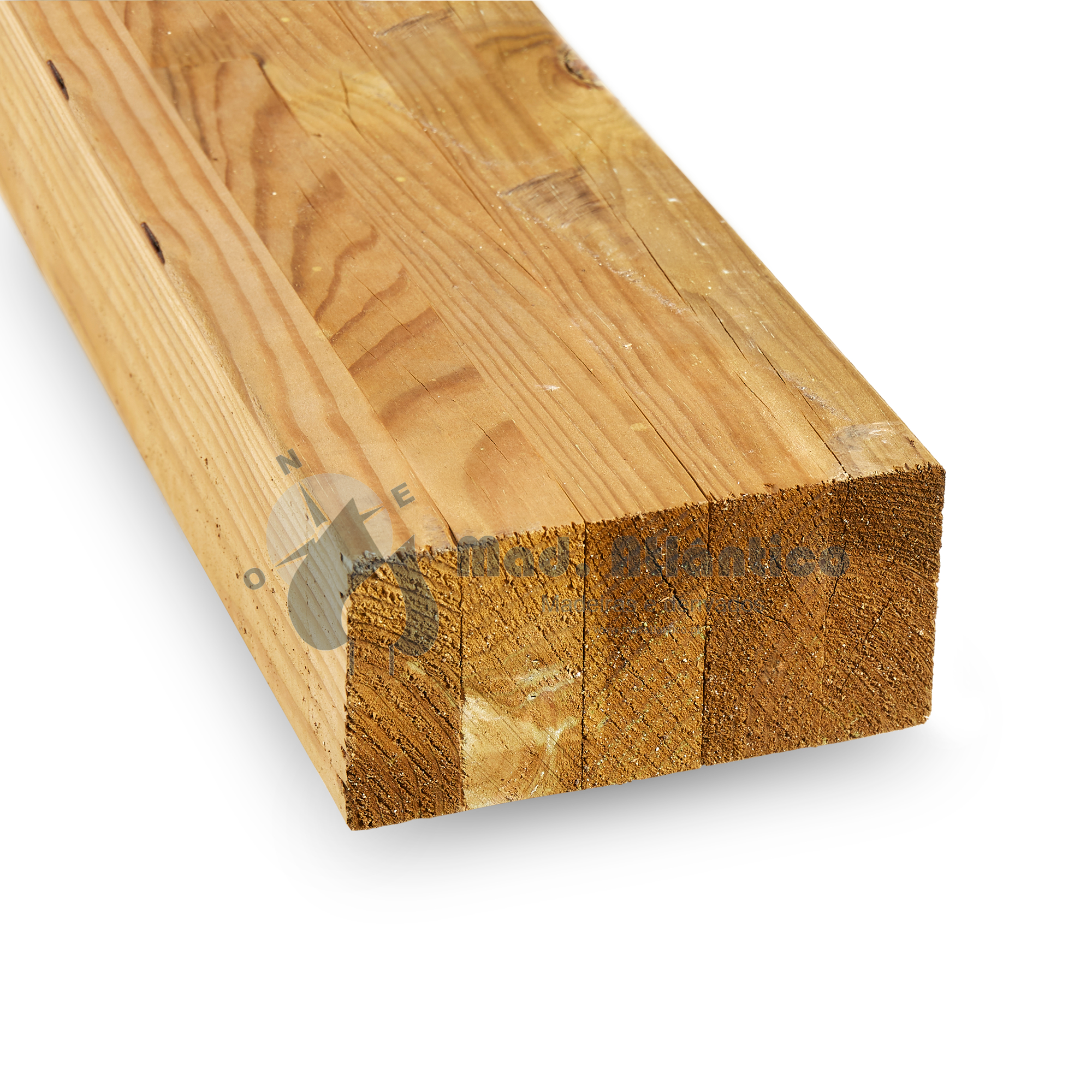 Vigas de Casquinha Vermelha Lamelada Tratada GL24 120x80mm