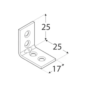 Angular 25x25x17mm