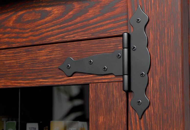 Dobradiça de Porta Decorativa  Negro