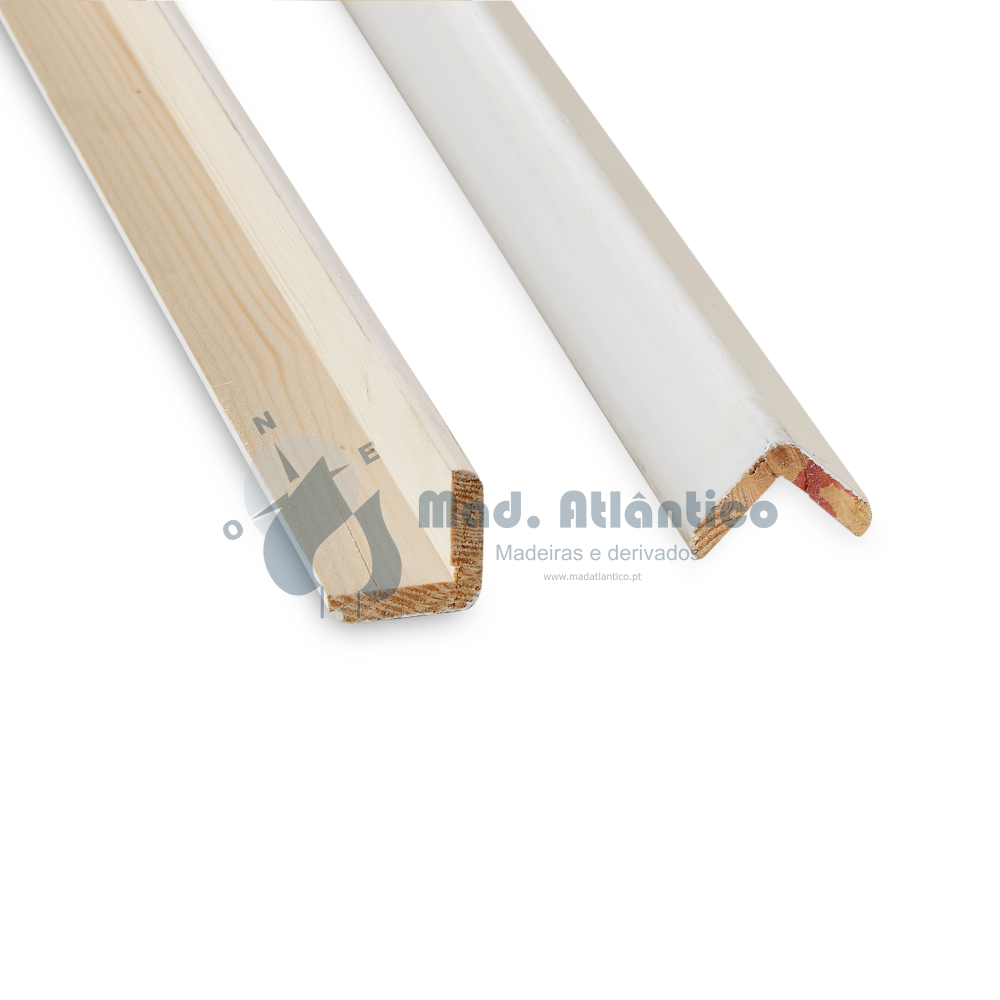 Cantoneira V Quina Viva Pintada (34x34) Branca