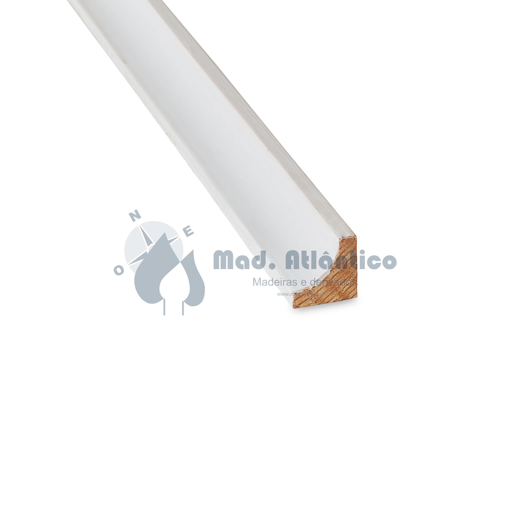 Meia Cana Pintada Branca (23x23) 3,00m