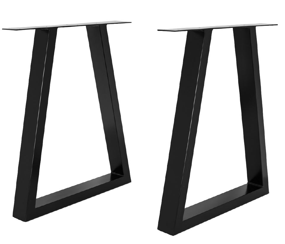Pernas Mesa Premium Preto Matte - Trapézio 60cm