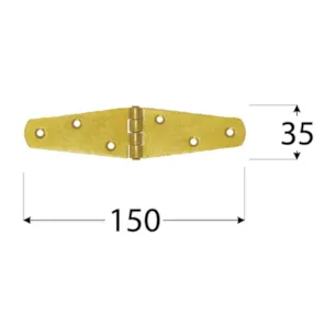 Dobradiça Dupla Negra 150mm