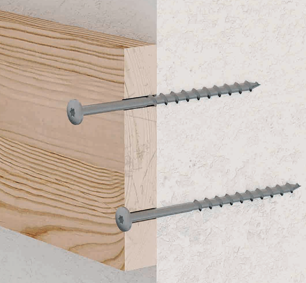 Parafusos para betão com cabeça cónica  – Fixação direta sem pré-furo 8X120mm