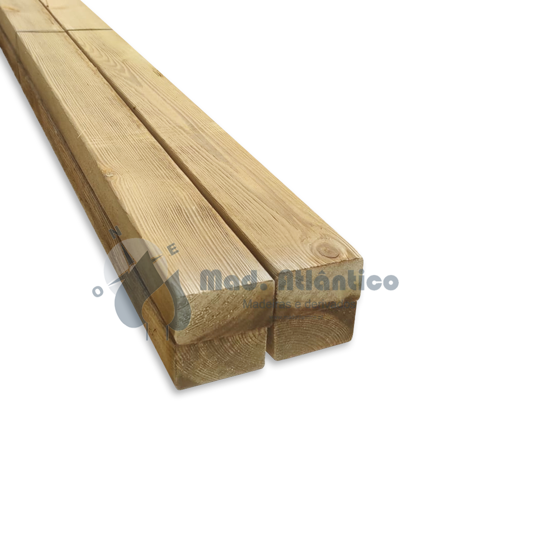 Barrote Casquinha Vermelha Tratado Aparelhado S4S –  70 x 45 mm